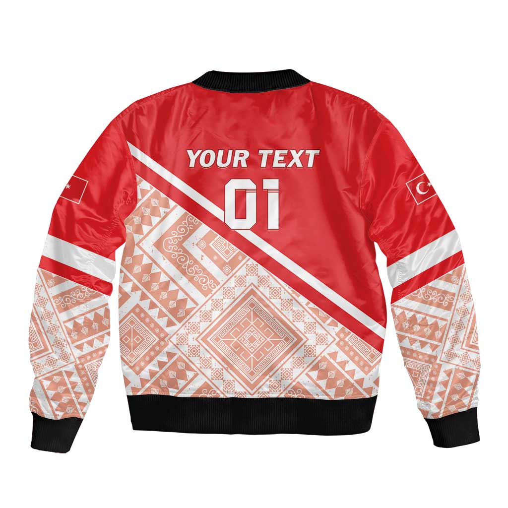 Custom Turkey 2024 Football Bomber Jacket Ay Yldzllar Biz Bitti Demeden Bitmez - Wonder Print Shop