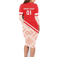 Custom Turkey 2024 Football Family Matching Long Sleeve Bodycon Dress and Hawaiian Shirt Ay Yldzllar Biz Bitti Demeden Bitmez - Wonder Print Shop
