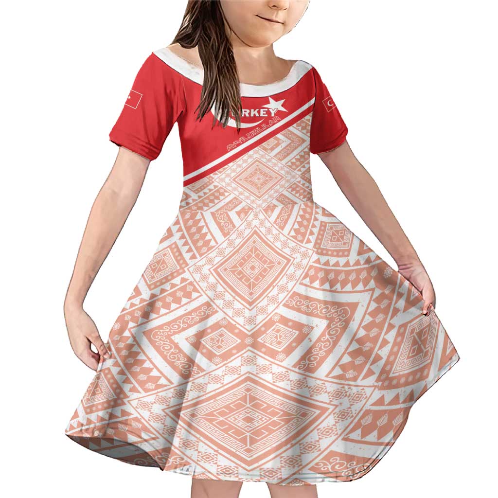 Custom Turkey 2024 Football Family Matching Mermaid Dress and Hawaiian Shirt Ay Yldzllar Biz Bitti Demeden Bitmez - Wonder Print Shop