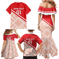 Custom Turkey 2024 Football Family Matching Mermaid Dress and Hawaiian Shirt Ay Yldzllar Biz Bitti Demeden Bitmez - Wonder Print Shop