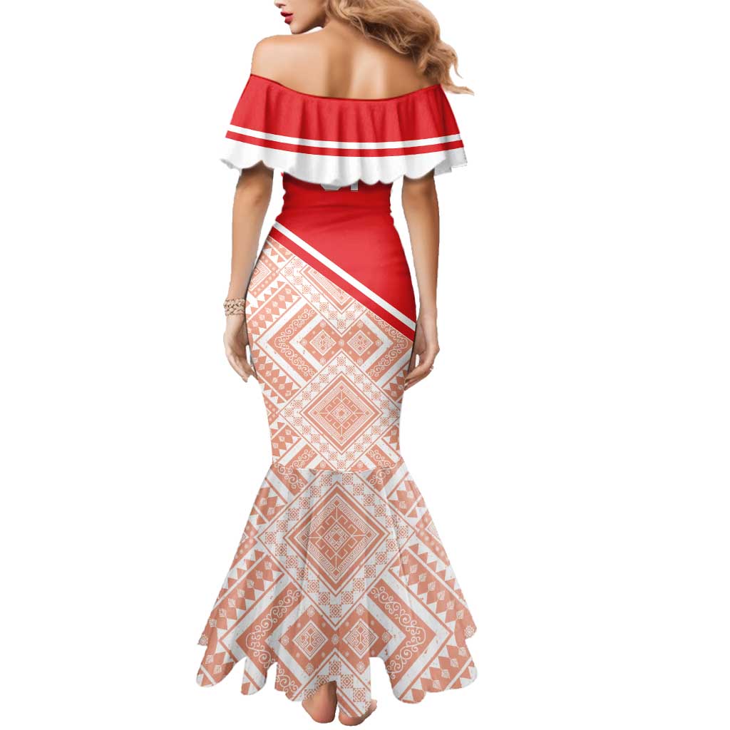 Custom Turkey 2024 Football Family Matching Mermaid Dress and Hawaiian Shirt Ay Yldzllar Biz Bitti Demeden Bitmez - Wonder Print Shop