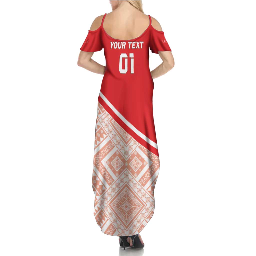 Custom Turkey 2024 Football Family Matching Summer Maxi Dress and Hawaiian Shirt Ay Yldzllar Biz Bitti Demeden Bitmez - Wonder Print Shop