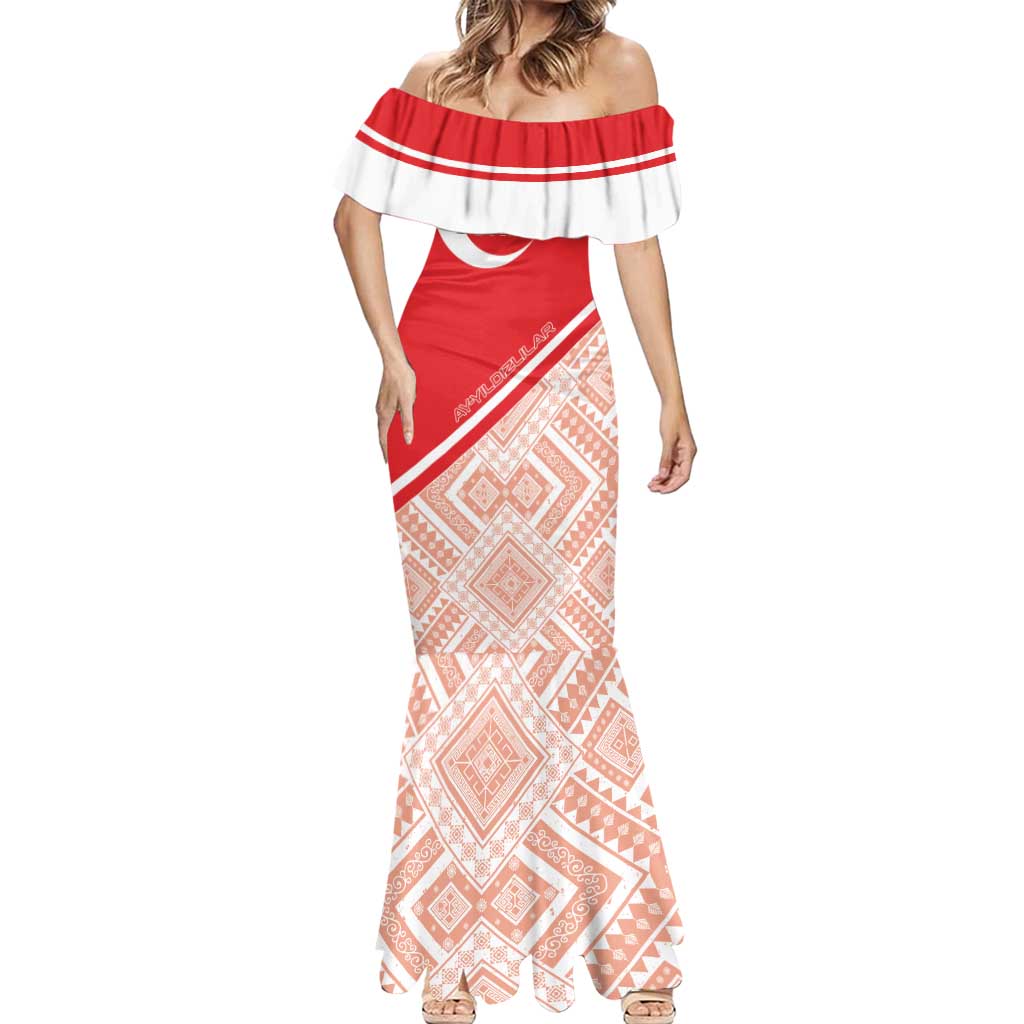 Custom Turkey 2024 Football Mermaid Dress Ay Yldzllar Biz Bitti Demeden Bitmez - Wonder Print Shop