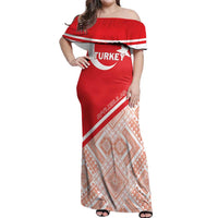 Custom Turkey 2024 Football Off Shoulder Maxi Dress Ay Yldzllar Biz Bitti Demeden Bitmez - Wonder Print Shop