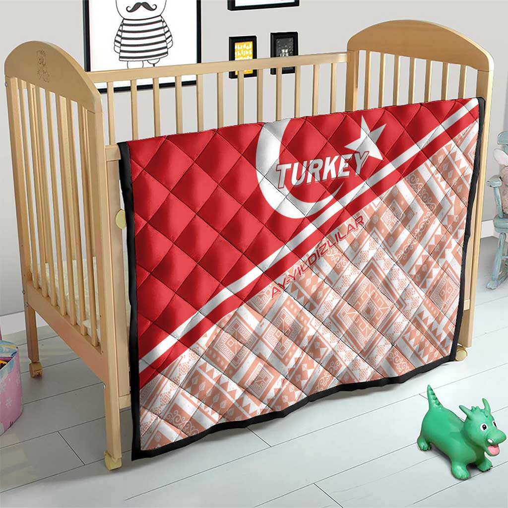 Turkey 2024 Football Quilt Ay Yldzllar Biz Bitti Demeden Bitmez - Wonder Print Shop