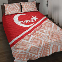 Turkey 2024 Football Quilt Bed Set Ay Yldzllar Biz Bitti Demeden Bitmez - Wonder Print Shop