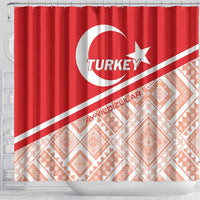 Turkey 2024 Football Shower Curtain Ay Yıldızlılar Biz Bitti Demeden Bitmez