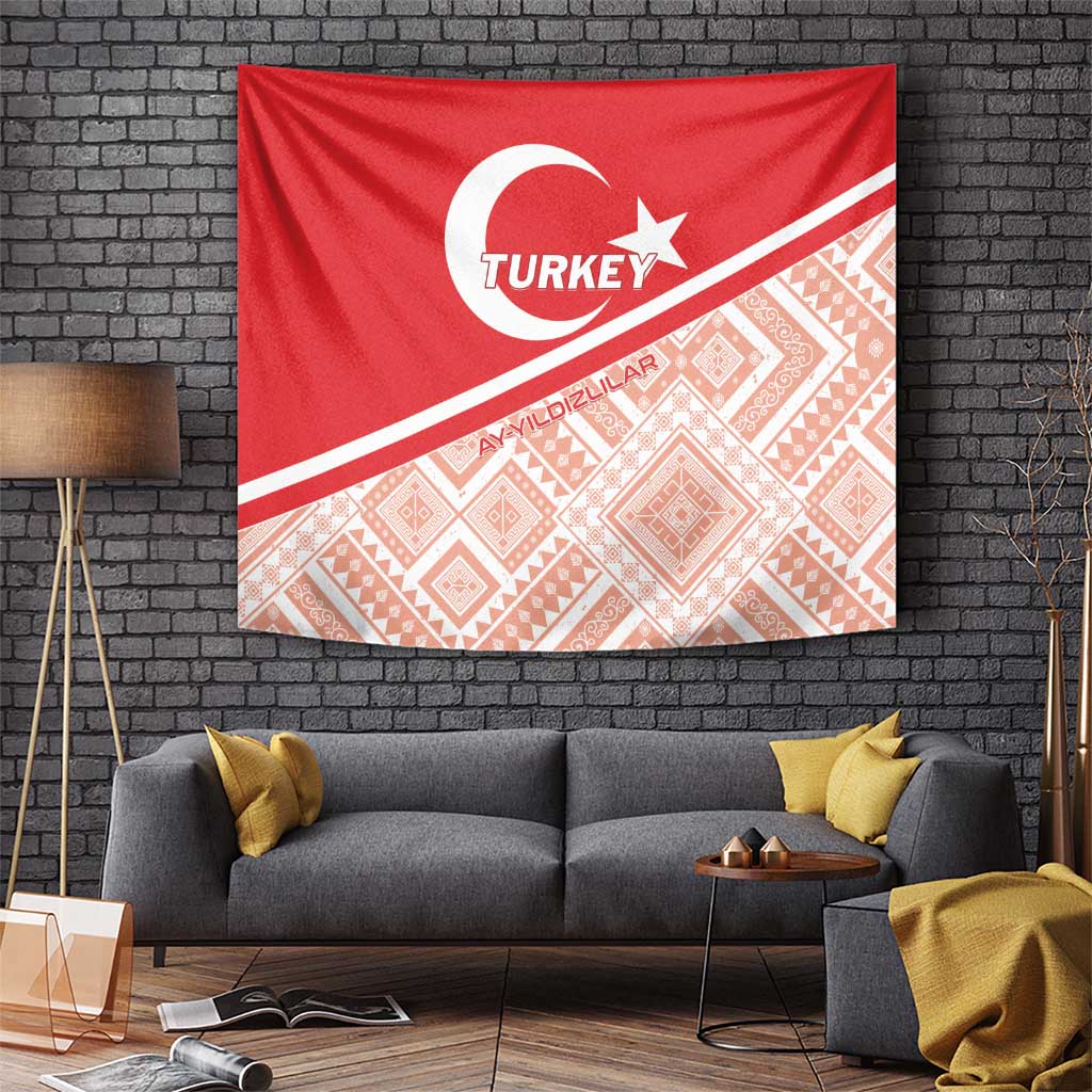Turkey 2024 Football Tapestry Ay Yldzllar Biz Bitti Demeden Bitmez - Wonder Print Shop
