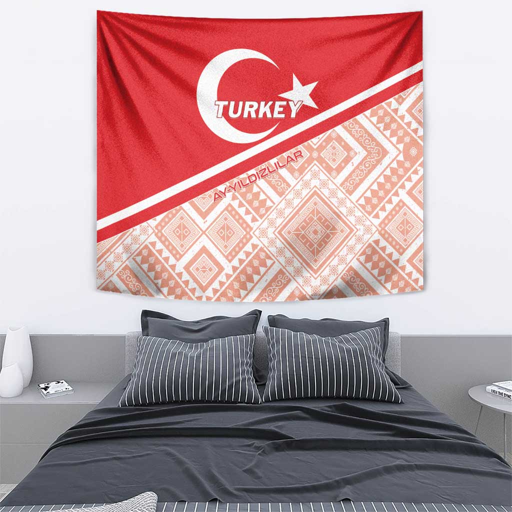 Turkey 2024 Football Tapestry Ay Yldzllar Biz Bitti Demeden Bitmez - Wonder Print Shop