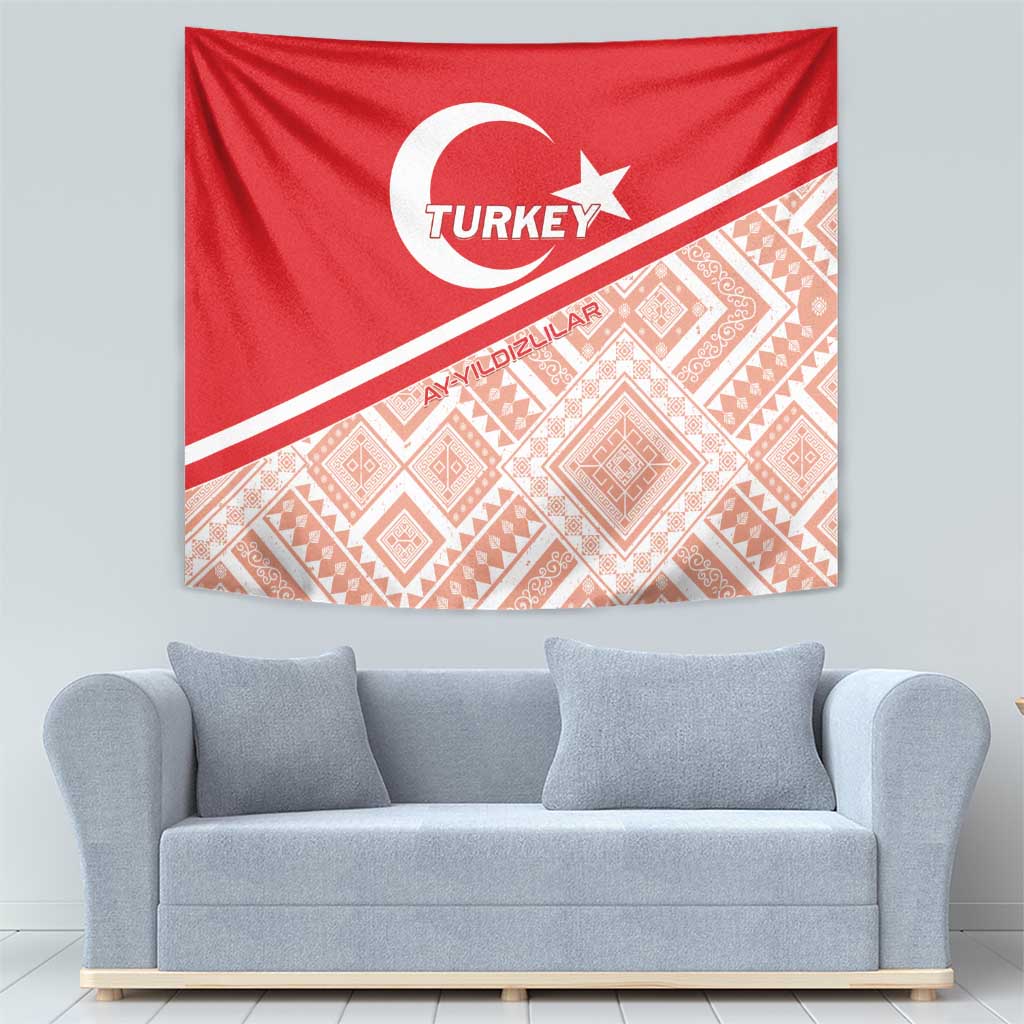Turkey 2024 Football Tapestry Ay Yldzllar Biz Bitti Demeden Bitmez - Wonder Print Shop