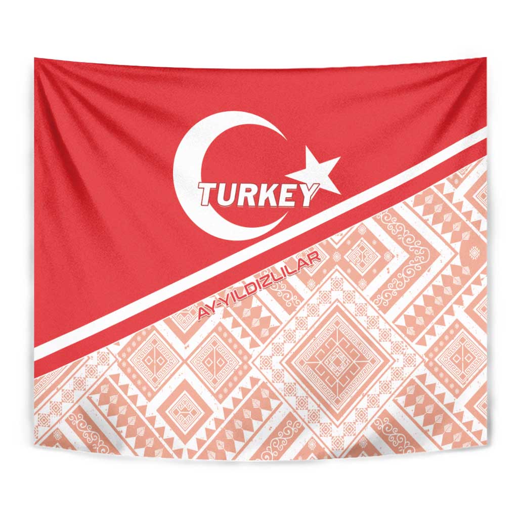 Turkey 2024 Football Tapestry Ay Yldzllar Biz Bitti Demeden Bitmez - Wonder Print Shop