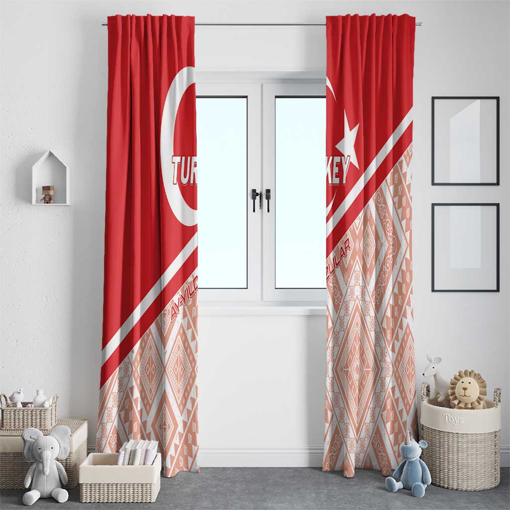 Turkey 2024 Football Window Curtain Ay Yldzllar Biz Bitti Demeden Bitmez - Wonder Print Shop