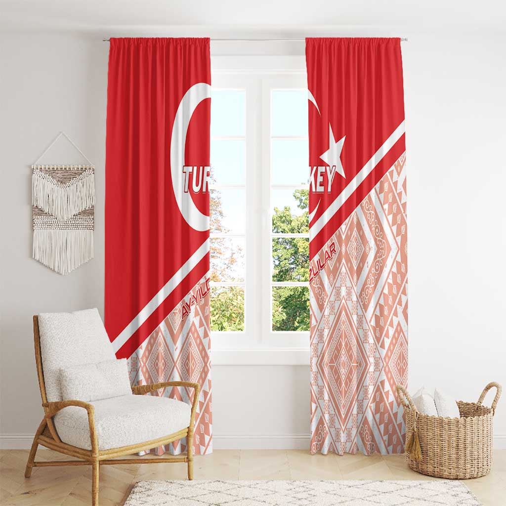 Turkey 2024 Football Window Curtain Ay Yldzllar Biz Bitti Demeden Bitmez - Wonder Print Shop