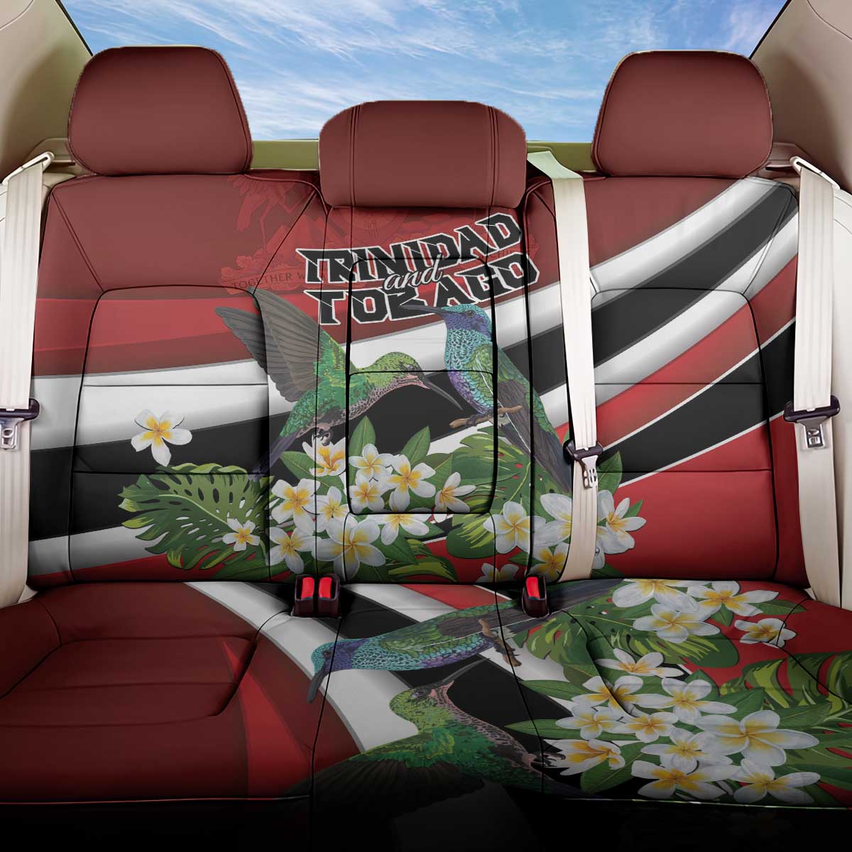 Trinidad and Tobago Back Car Seat Cover Cairi Land of the Humming Bird - Wonder Print Shop