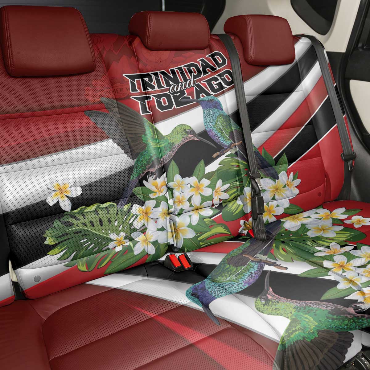 Trinidad and Tobago Back Car Seat Cover Cairi Land of the Humming Bird - Wonder Print Shop