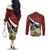 Personalized Trinidad and Tobago Couples Matching Off The Shoulder Long Sleeve Dress and Long Sleeve Button Shirt Cairi Land of the Humming Bird - Wonder Print Shop