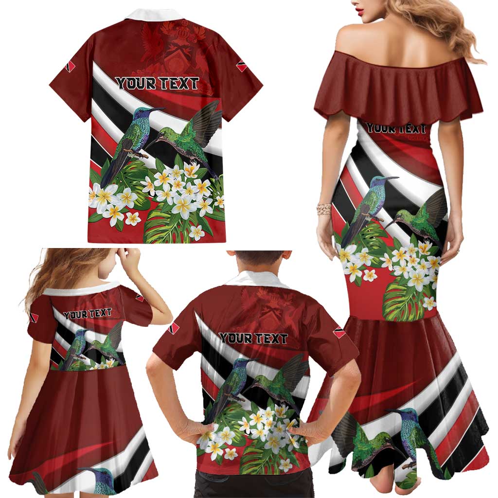 Personalized Trinidad and Tobago Family Matching Mermaid Dress and Hawaiian Shirt Cairi Land of the Humming Bird - Wonder Print Shop