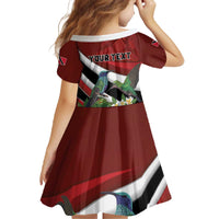 Personalized Trinidad and Tobago Family Matching Off The Shoulder Long Sleeve Dress and Hawaiian Shirt Cairi Land of the Humming Bird - Wonder Print Shop