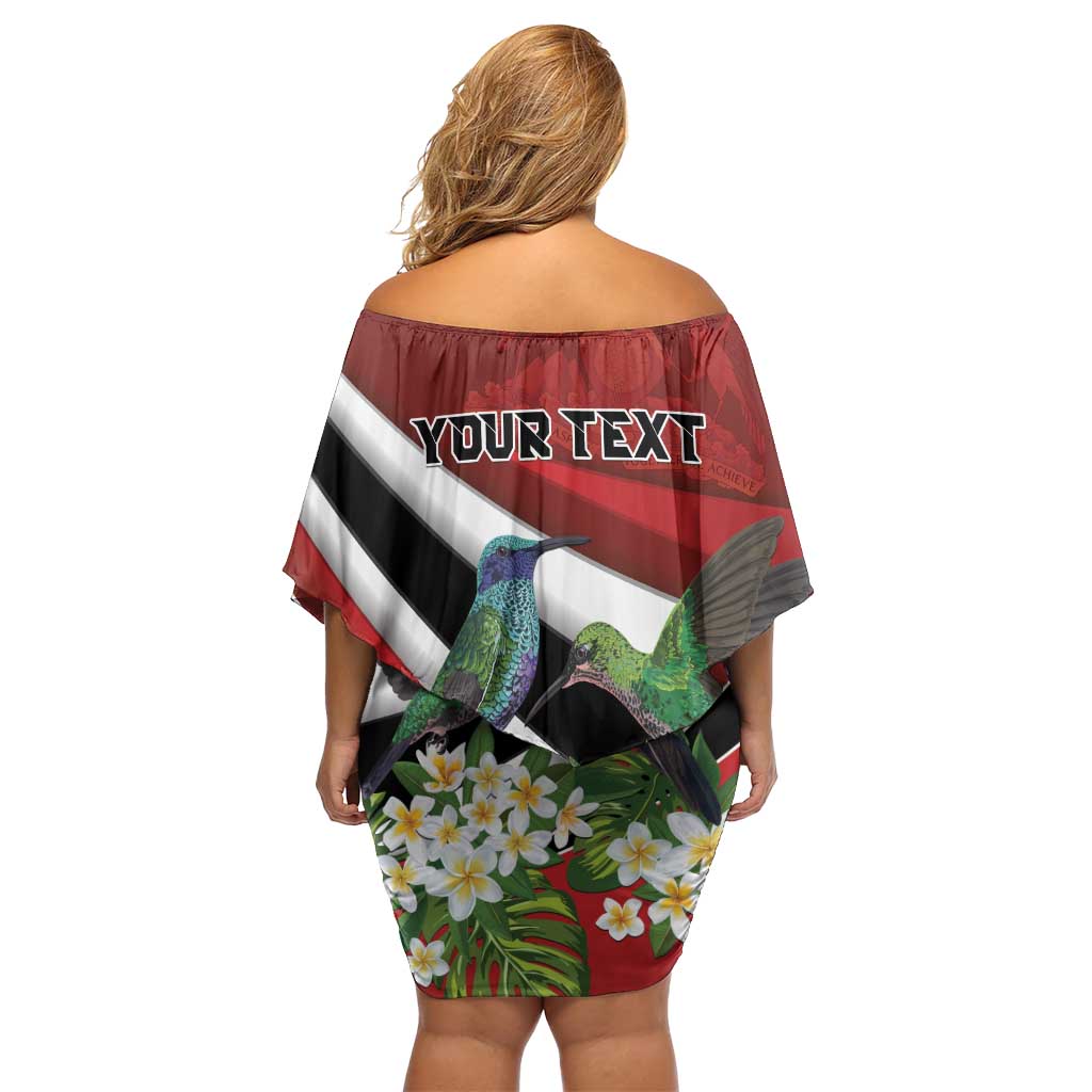 Personalized Trinidad and Tobago Family Matching Off Shoulder Short Dress and Hawaiian Shirt Cairi Land of the Humming Bird - Wonder Print Shop