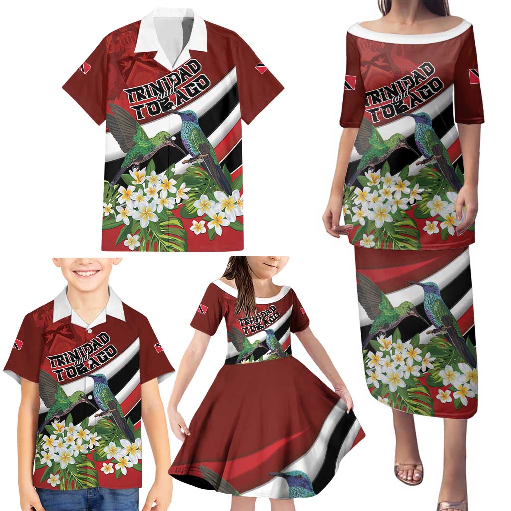 Personalized Trinidad and Tobago Family Matching Puletasi and Hawaiian Shirt Cairi Land of the Humming Bird - Wonder Print Shop