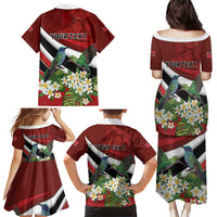 Personalized Trinidad and Tobago Family Matching Puletasi and Hawaiian Shirt Cairi Land of the Humming Bird - Wonder Print Shop