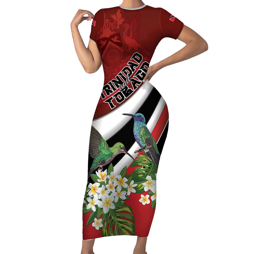 Personalized Trinidad and Tobago Family Matching Short Sleeve Bodycon Dress and Hawaiian Shirt Cairi Land of the Humming Bird - Wonder Print Shop