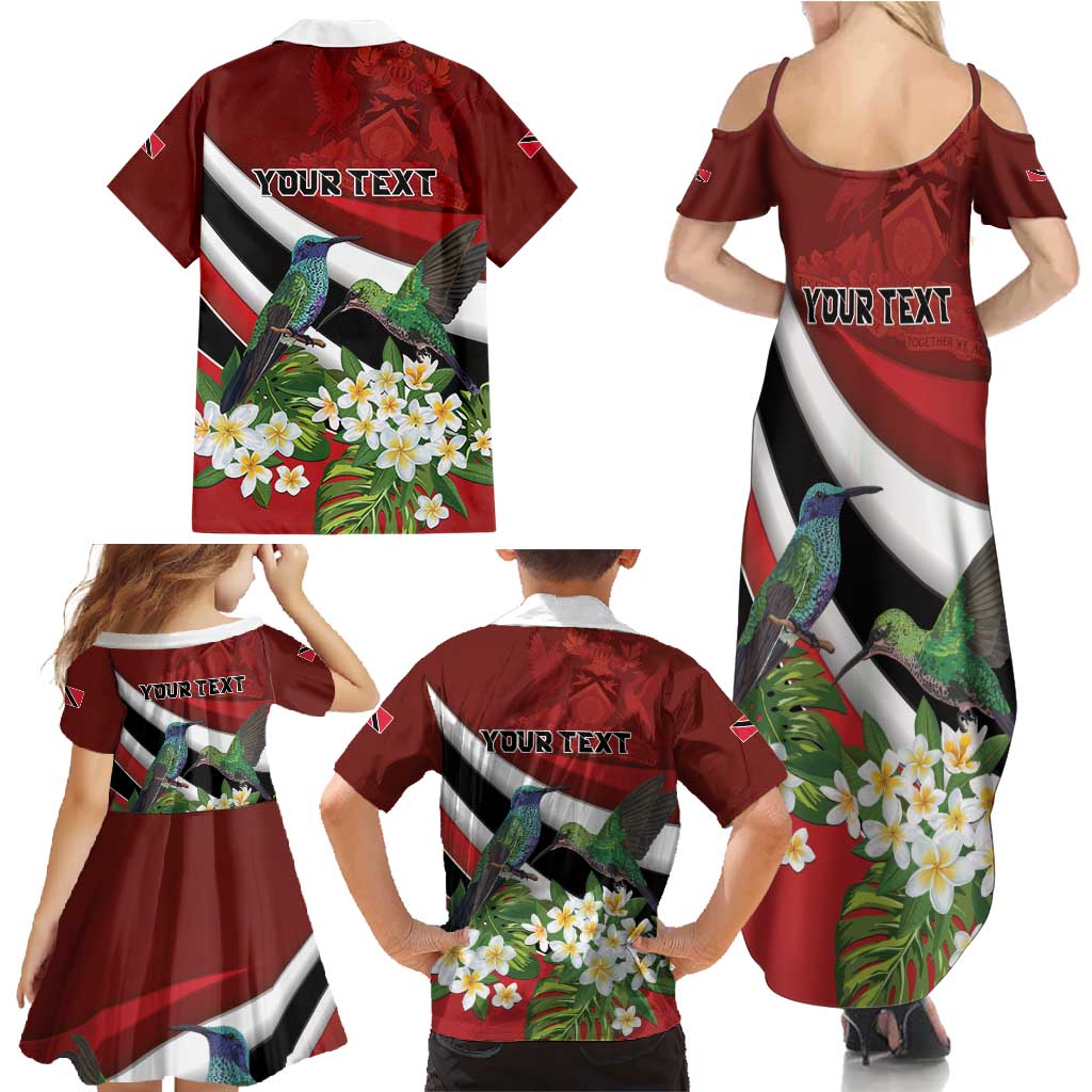 Personalized Trinidad and Tobago Family Matching Summer Maxi Dress and Hawaiian Shirt Cairi Land of the Humming Bird - Wonder Print Shop