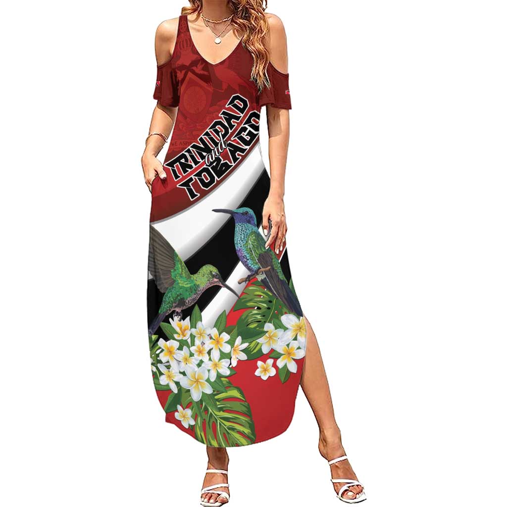 Personalized Trinidad and Tobago Family Matching Summer Maxi Dress and Hawaiian Shirt Cairi Land of the Humming Bird - Wonder Print Shop