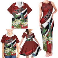 Personalized Trinidad and Tobago Family Matching Tank Maxi Dress and Hawaiian Shirt Cairi Land of the Humming Bird - Wonder Print Shop
