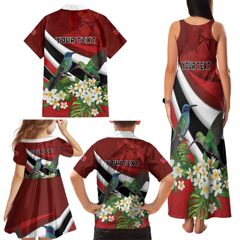 Personalized Trinidad and Tobago Family Matching Tank Maxi Dress and Hawaiian Shirt Cairi Land of the Humming Bird - Wonder Print Shop
