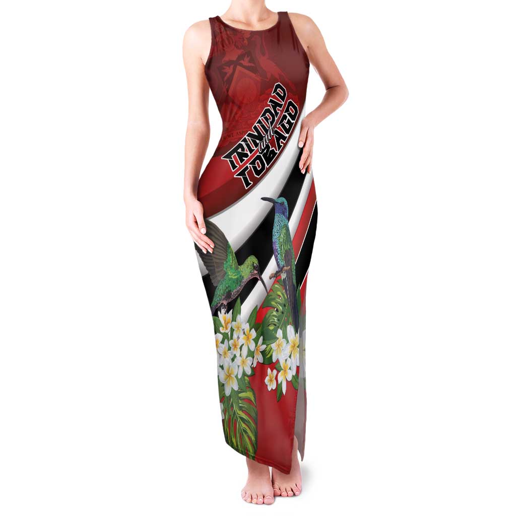 Personalized Trinidad and Tobago Family Matching Tank Maxi Dress and Hawaiian Shirt Cairi Land of the Humming Bird - Wonder Print Shop