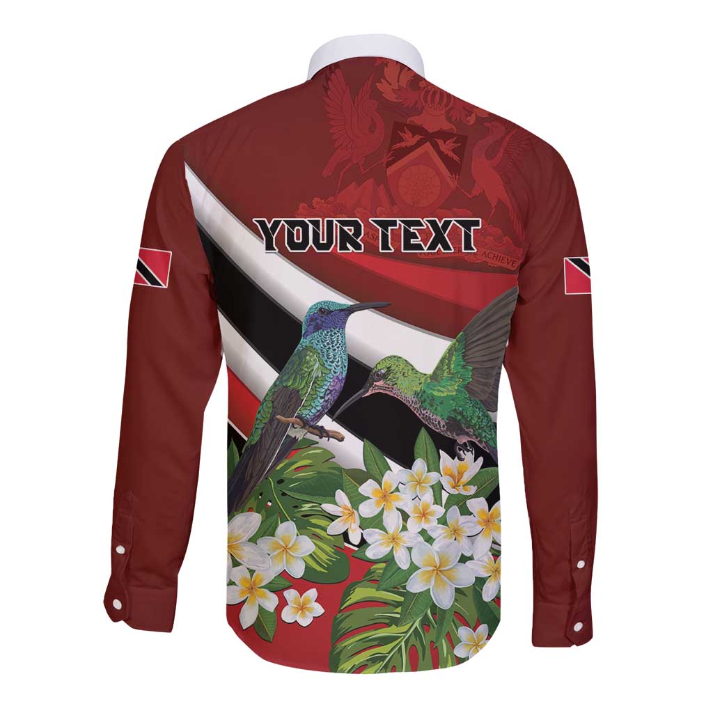 Personalized Trinidad and Tobago Long Sleeve Button Shirt Cairi Land of the Humming Bird - Wonder Print Shop