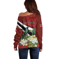 Personalized Trinidad and Tobago Off Shoulder Sweater Cairi Land of the Humming Bird - Wonder Print Shop