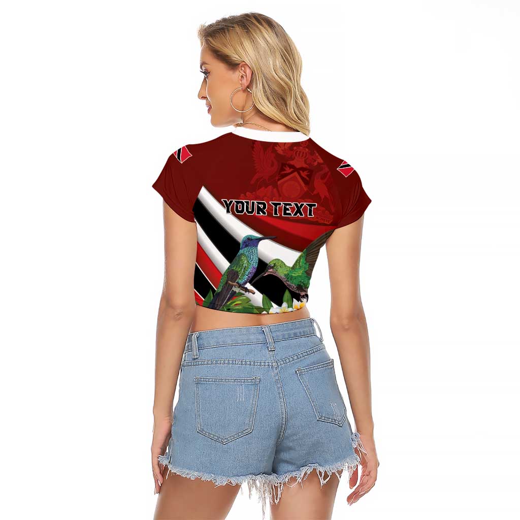 Personalized Trinidad and Tobago Raglan Cropped T Shirt Cairi Land of the Humming Bird - Wonder Print Shop