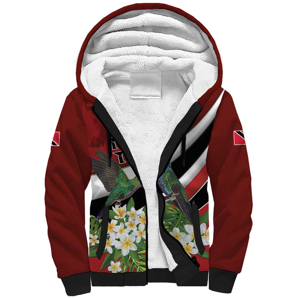 Personalized Trinidad and Tobago Sherpa Hoodie Cairi Land of the Humming Bird - Wonder Print Shop