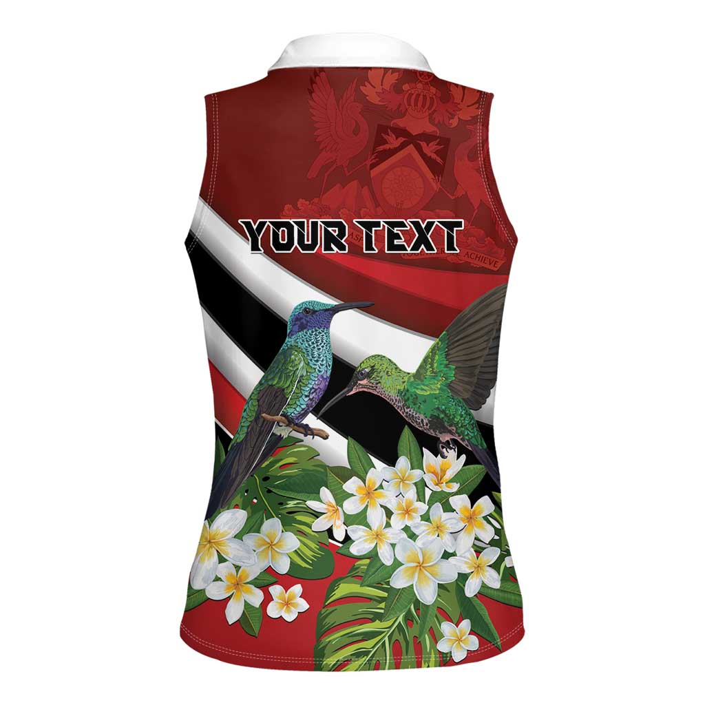 Personalized Trinidad and Tobago Women Sleeveless Polo Shirt Cairi Land of the Humming Bird - Wonder Print Shop