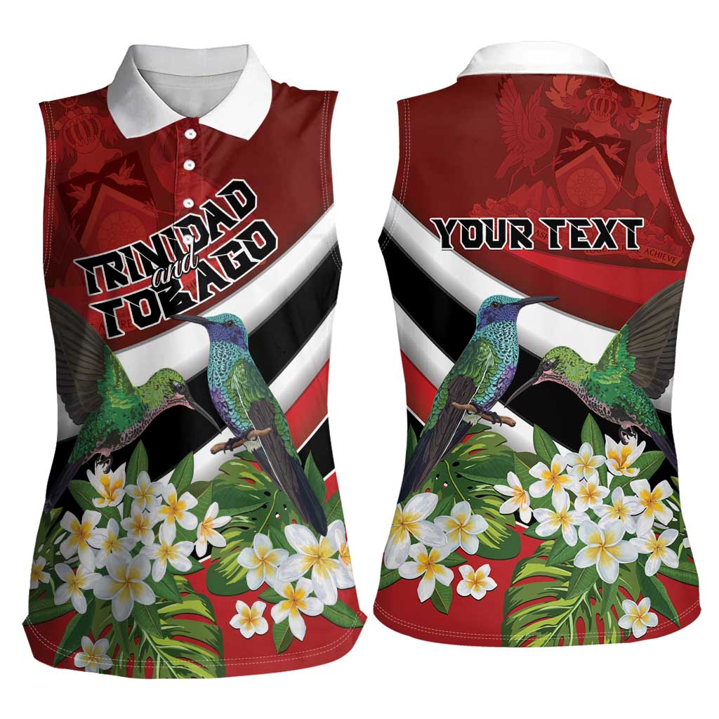 Personalized Trinidad and Tobago Women Sleeveless Polo Shirt Cairi Land of the Humming Bird - Wonder Print Shop