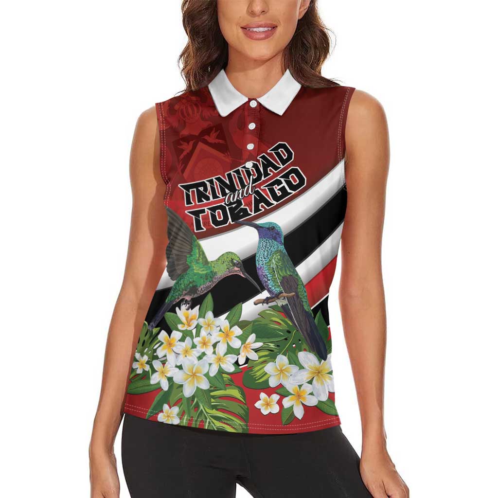 Personalized Trinidad and Tobago Women Sleeveless Polo Shirt Cairi Land of the Humming Bird - Wonder Print Shop