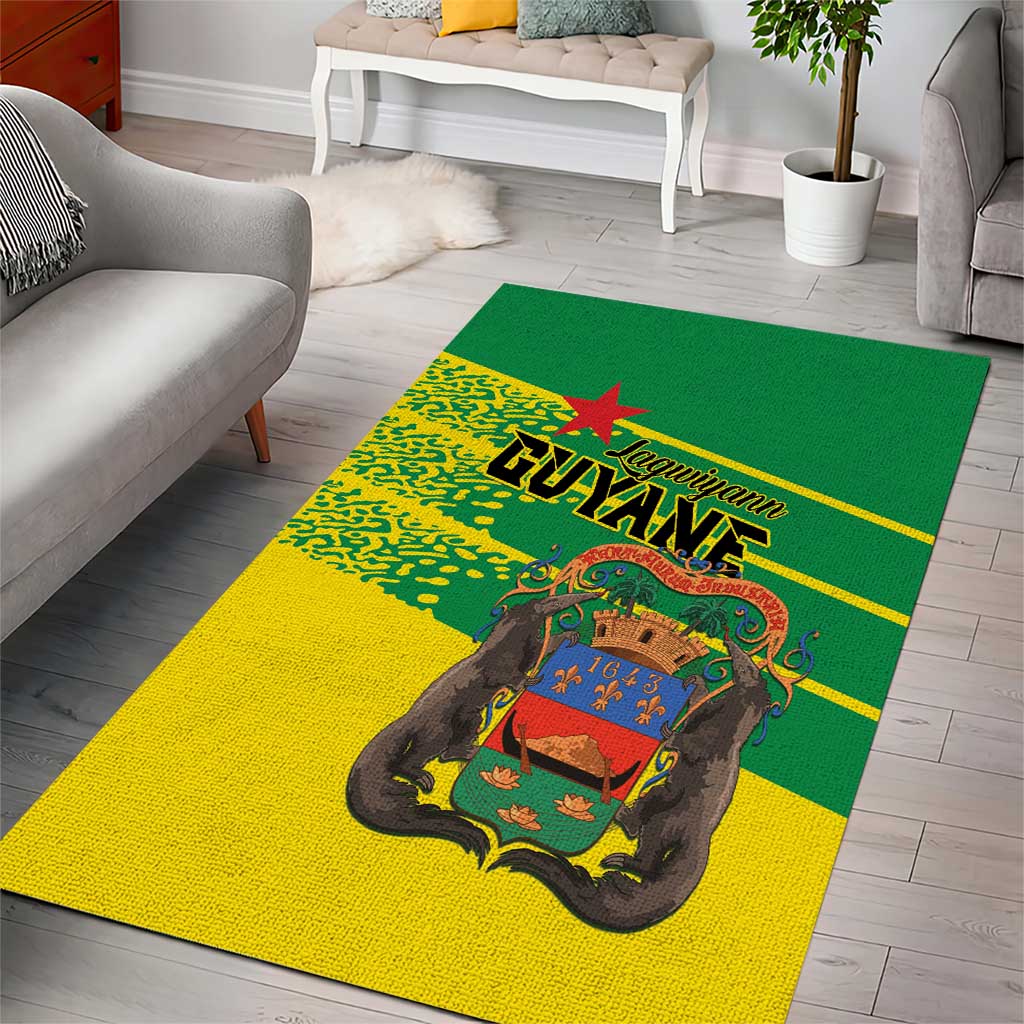 French Guiana Area Rug Lagwiyann In My Heart - Wonder Print Shop