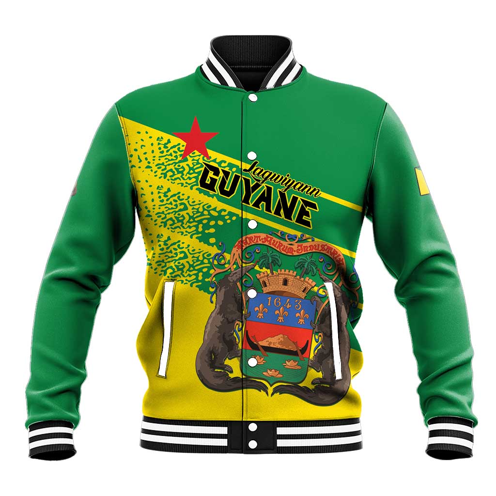 Personalized French Guiana Baseball Jacket Lagwiyann In My Heart - Wonder Print Shop