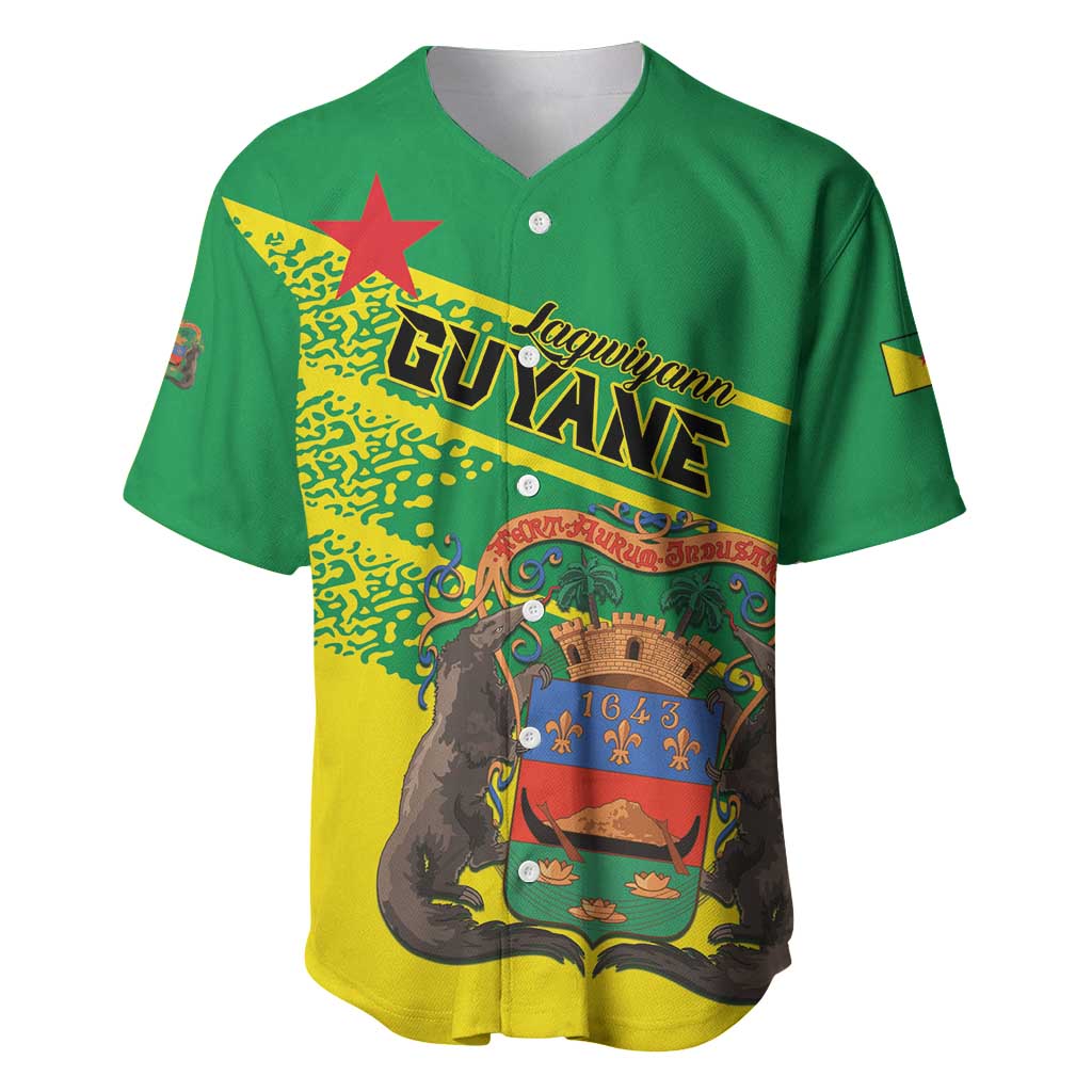 Personalized French Guiana Baseball Jersey Lagwiyann In My Heart - Wonder Print Shop