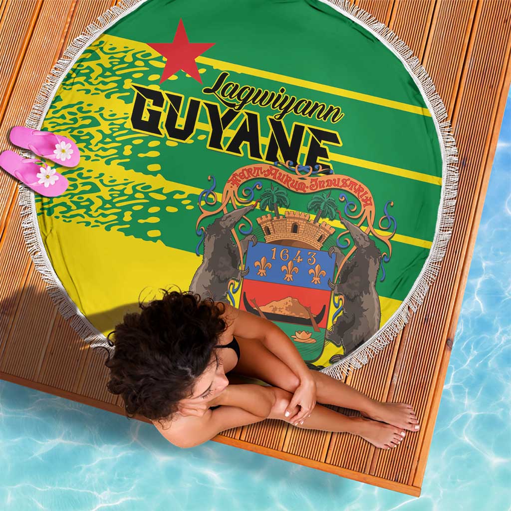 French Guiana Beach Blanket Lagwiyann In My Heart - Wonder Print Shop