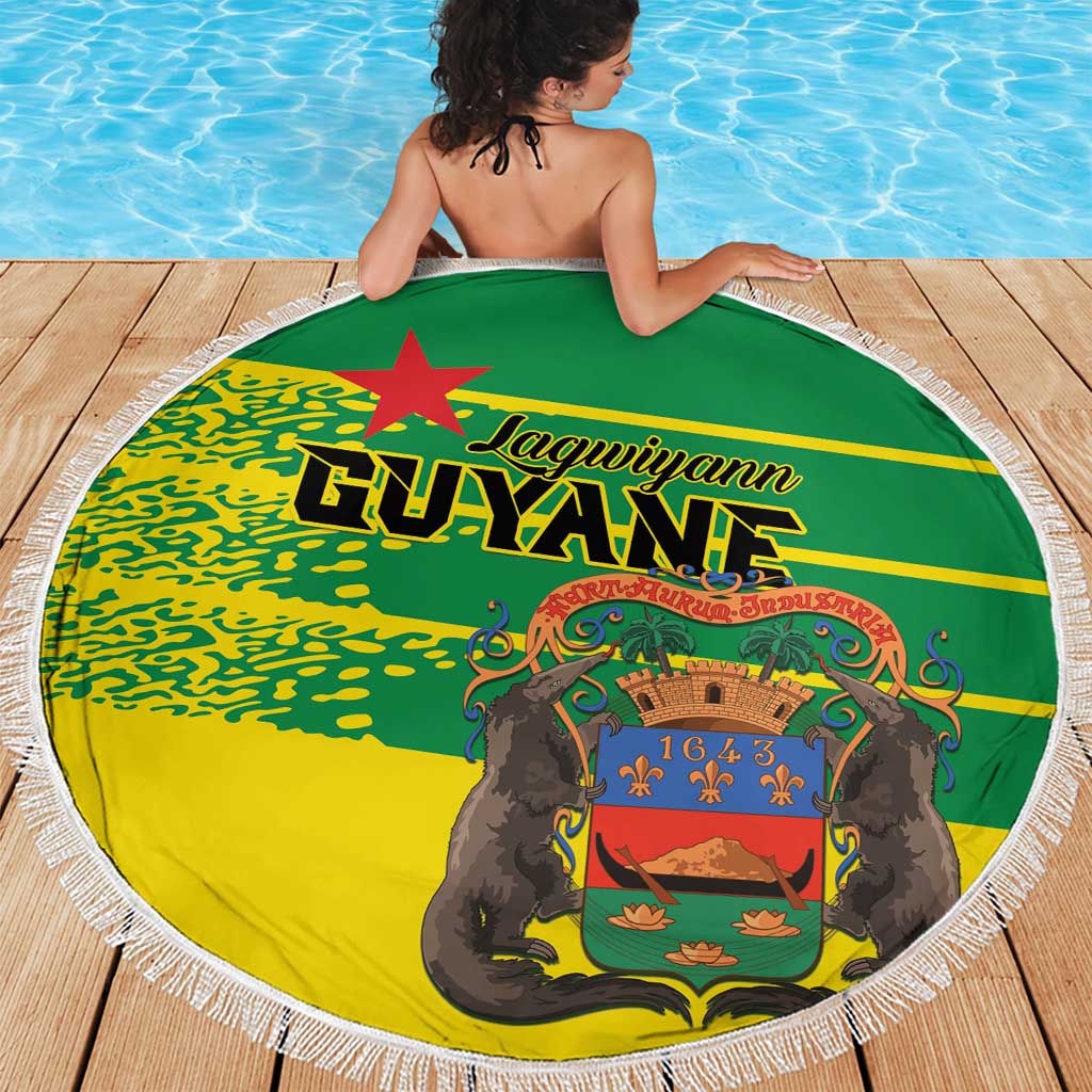 French Guiana Beach Blanket Lagwiyann In My Heart - Wonder Print Shop