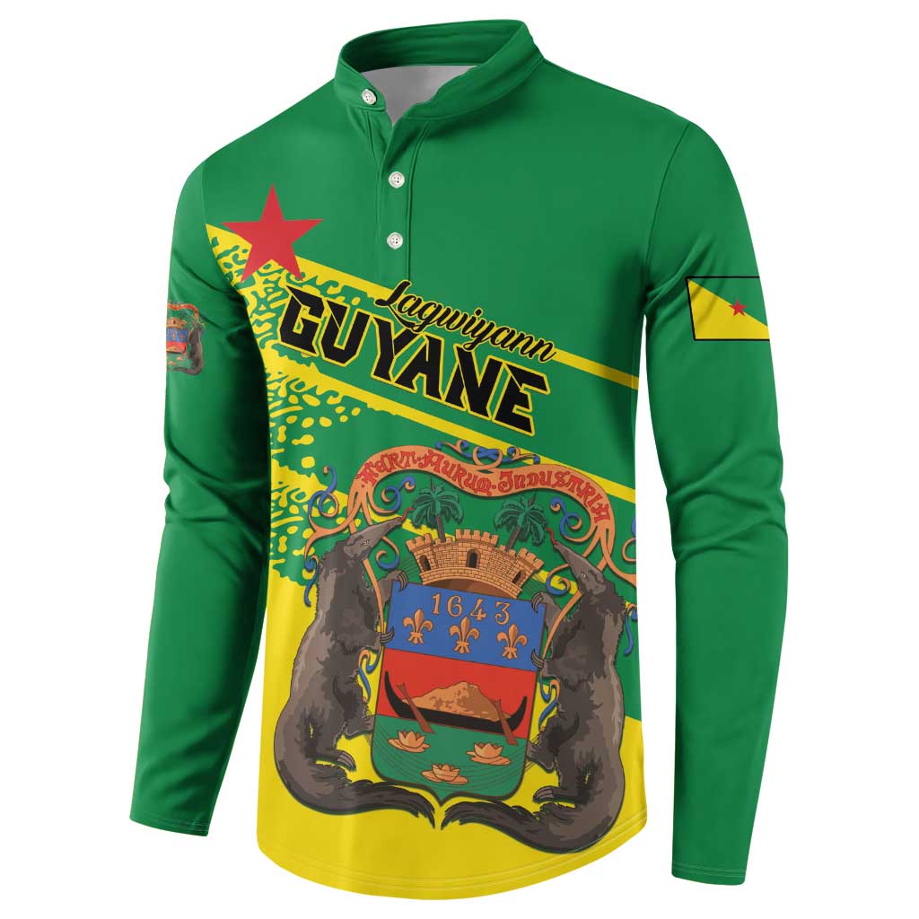 Personalized French Guiana Button Sweatshirt Lagwiyann In My Heart - Wonder Print Shop