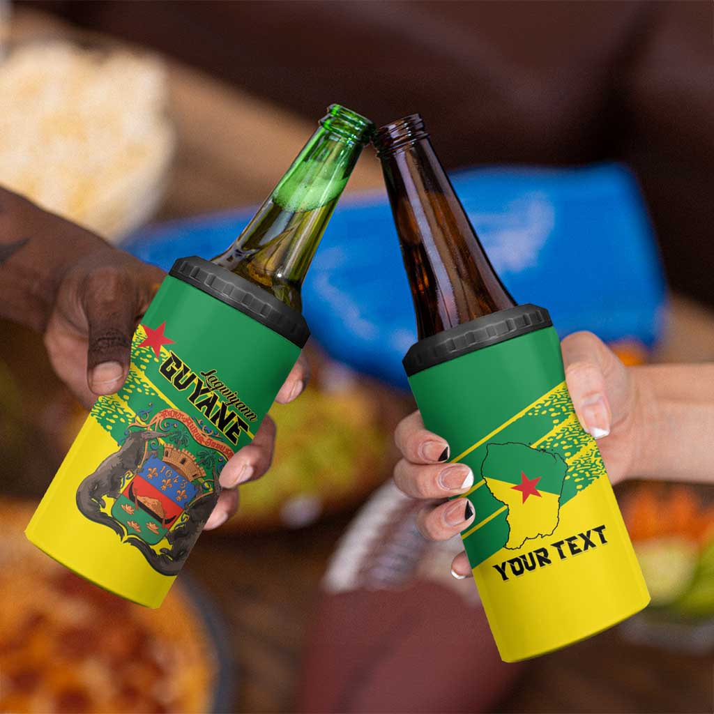 Personalized French Guiana 4 in 1 Can Cooler Tumbler Lagwiyann In My Heart - Wonder Print Shop