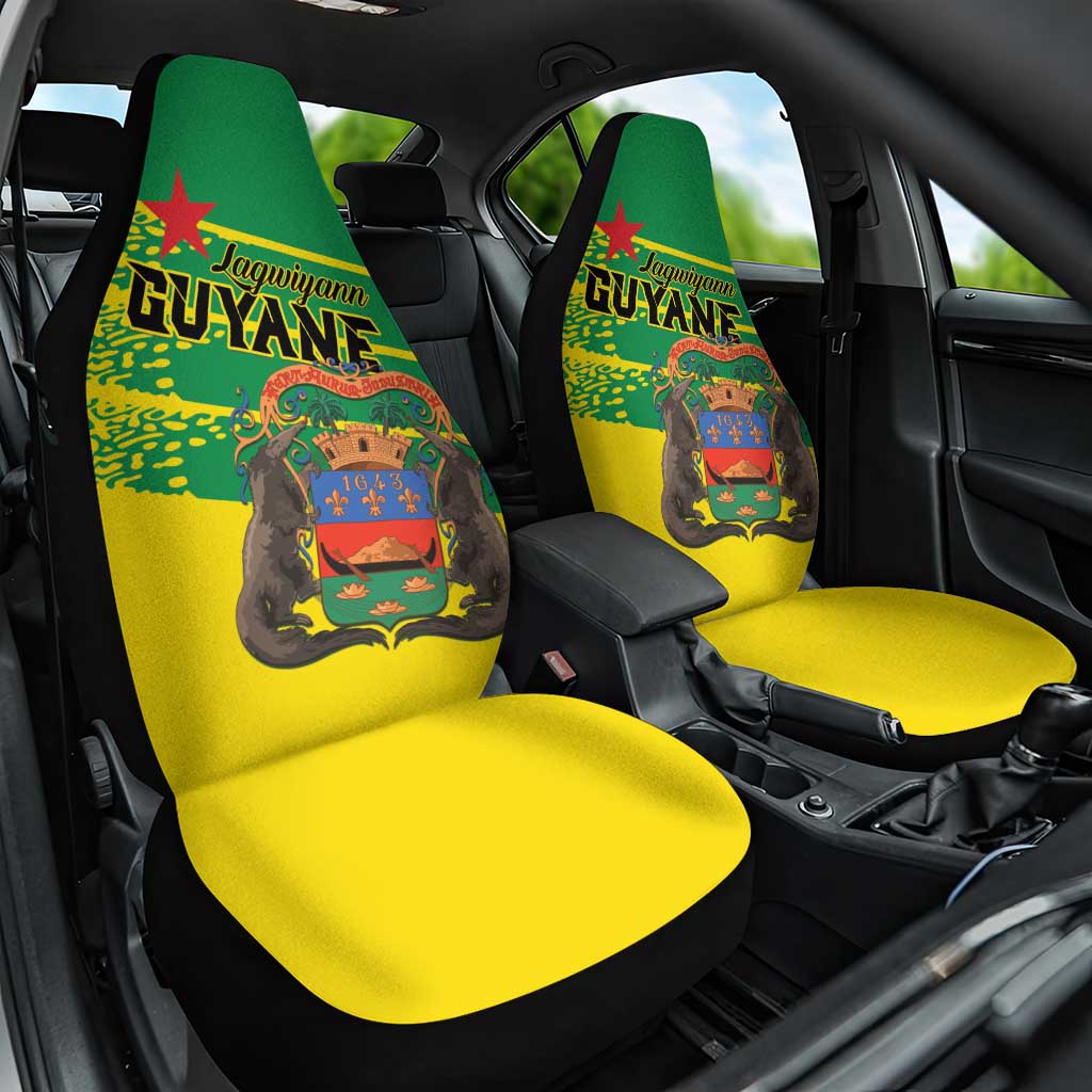 French Guiana Car Seat Cover Lagwiyann In My Heart - Wonder Print Shop