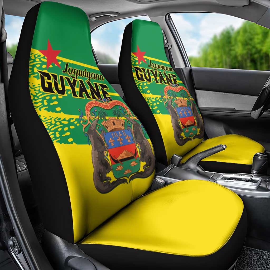 French Guiana Car Seat Cover Lagwiyann In My Heart - Wonder Print Shop