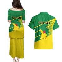 Personalized French Guiana Couples Matching Puletasi and Hawaiian Shirt Lagwiyann In My Heart - Wonder Print Shop