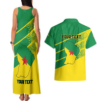 Personalized French Guiana Couples Matching Tank Maxi Dress and Hawaiian Shirt Lagwiyann In My Heart - Wonder Print Shop