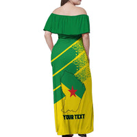 Personalized French Guiana Family Matching Off Shoulder Maxi Dress and Hawaiian Shirt Lagwiyann In My Heart - Wonder Print Shop